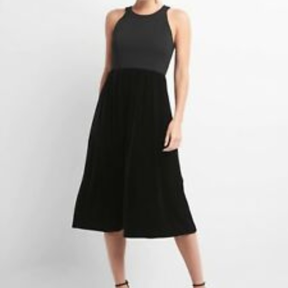 GAP Dresses & Skirts - Gap 12 Dress Black Velvet Mixed Media Velour New